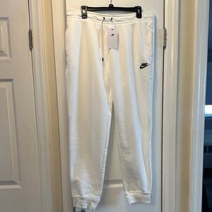 Nike White Joggers Size L